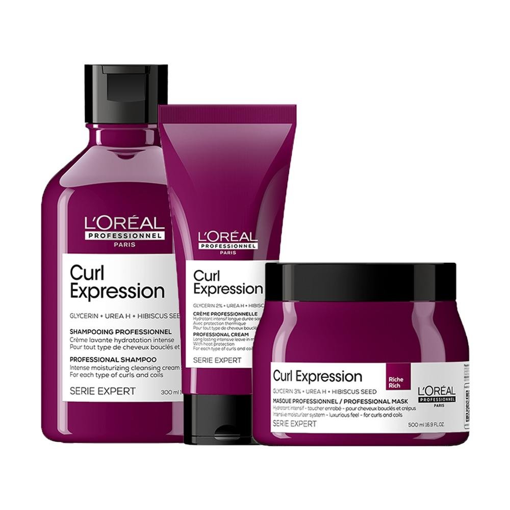 Kit L'Oreál Professionnel Serie Expert Curl Expression Com Máscara Rich 500 Ml + 2 Produtos