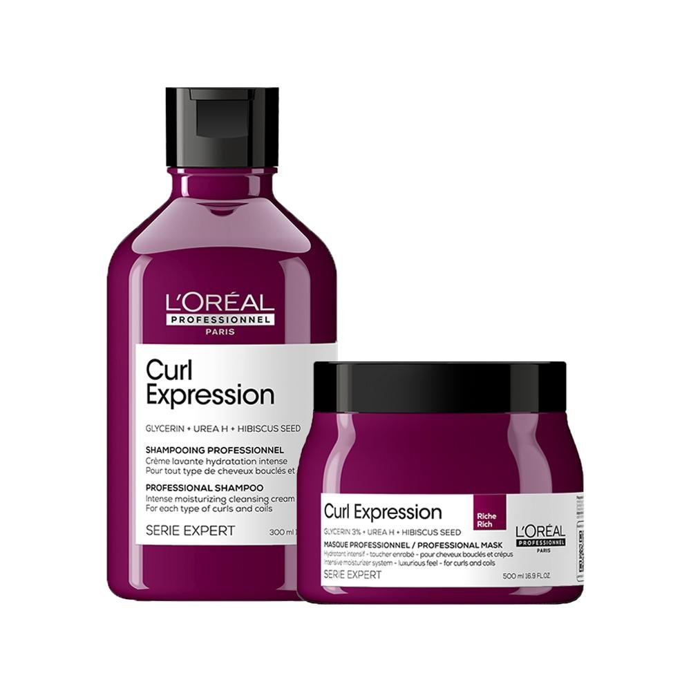 Kit L'Oreál Professionnel Serie Expert Curl Expression - Shampoo Intense e Máscara Rich 500 ml 30ml 1