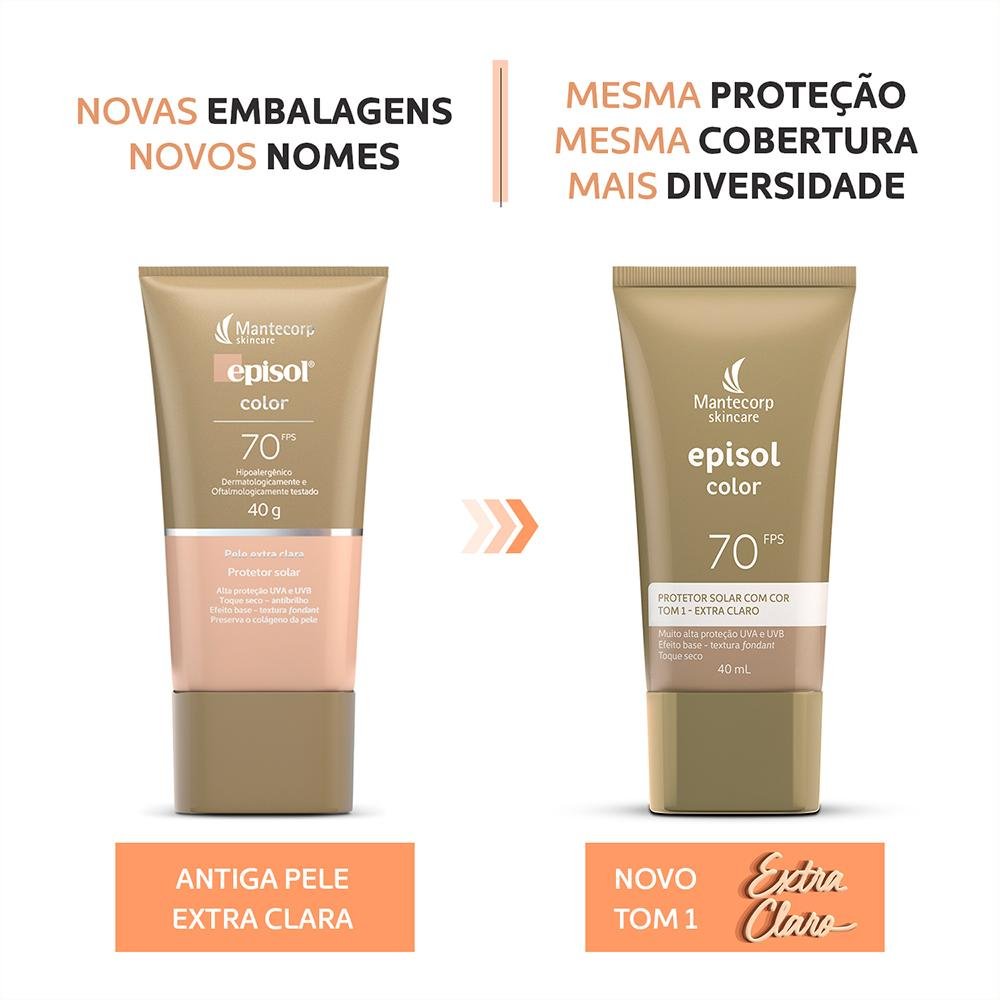Mantecorp Episol Prot Solar Facial Fps70 1 Extra Claro 40ml Extra Claro 3