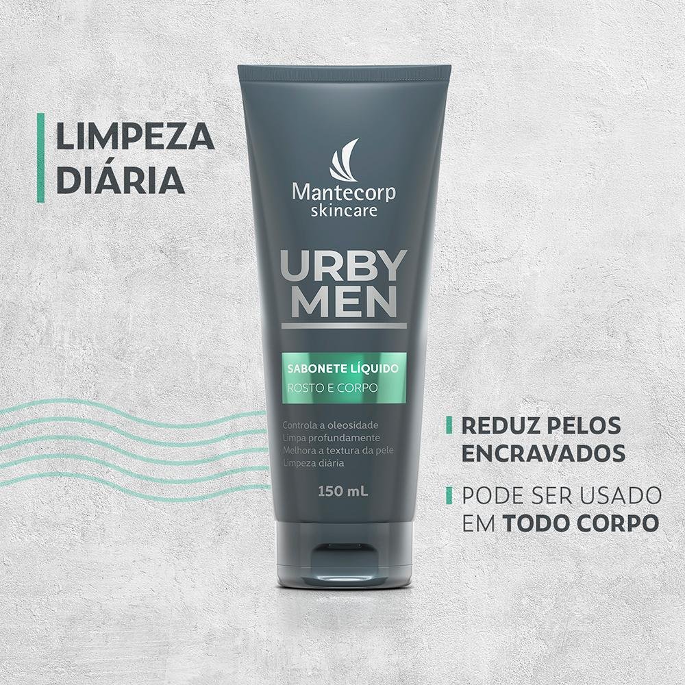 Mantecorp Urby Men Sabonete Líquido Corpo e Rosto 150ml 150ml 4