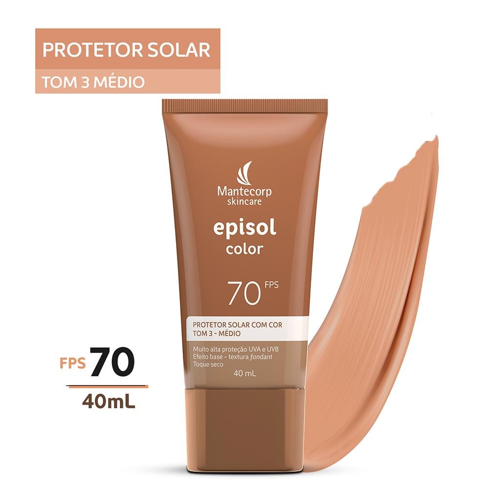 Mantecorp Episol Color Prot Solar Facial Fps70 3 Médio 40ml Tom 3 Médio 2
