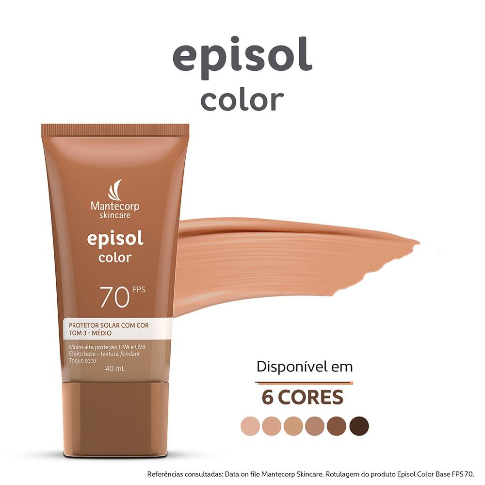 Mantecorp Episol Color Prot Solar Facial Fps70 3 Médio 40ml Tom 3 Médio 7