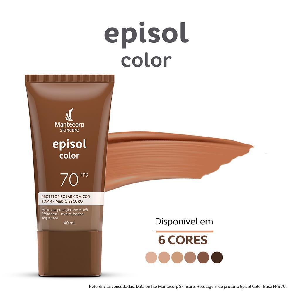 Mantecorp Episol Prot Solar Facial Fps70 4 Médio Escuro 40ml Médio Escuro 7