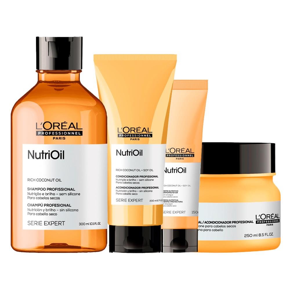 Kit L'Oréal Professionnel Serie Expert NutriOil - Sh e Cond e Máscara Nutritiva e Leave-in ÚNICO 4