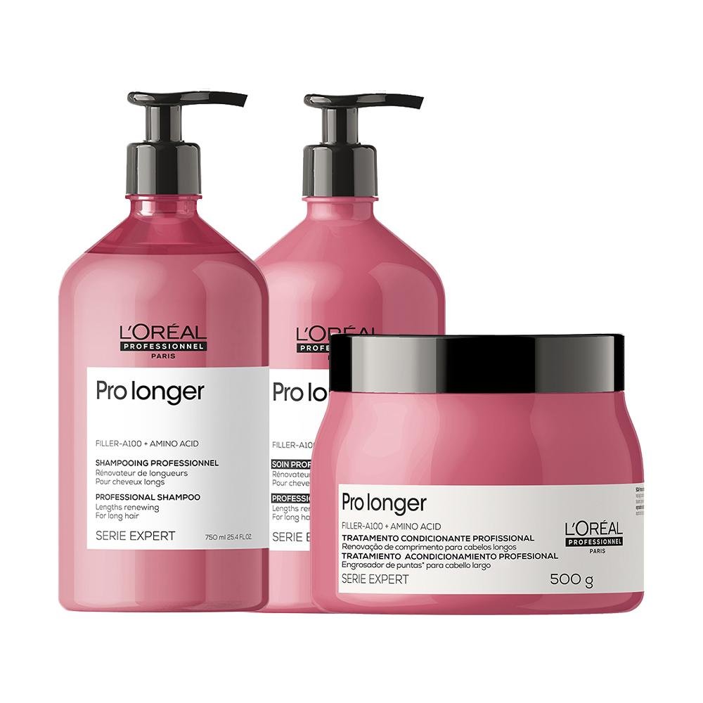 Kit L'Oréal Professionnel Serie Expert Pro Longer - Shampoo E Condicionador E Máscara ÚNICO 1