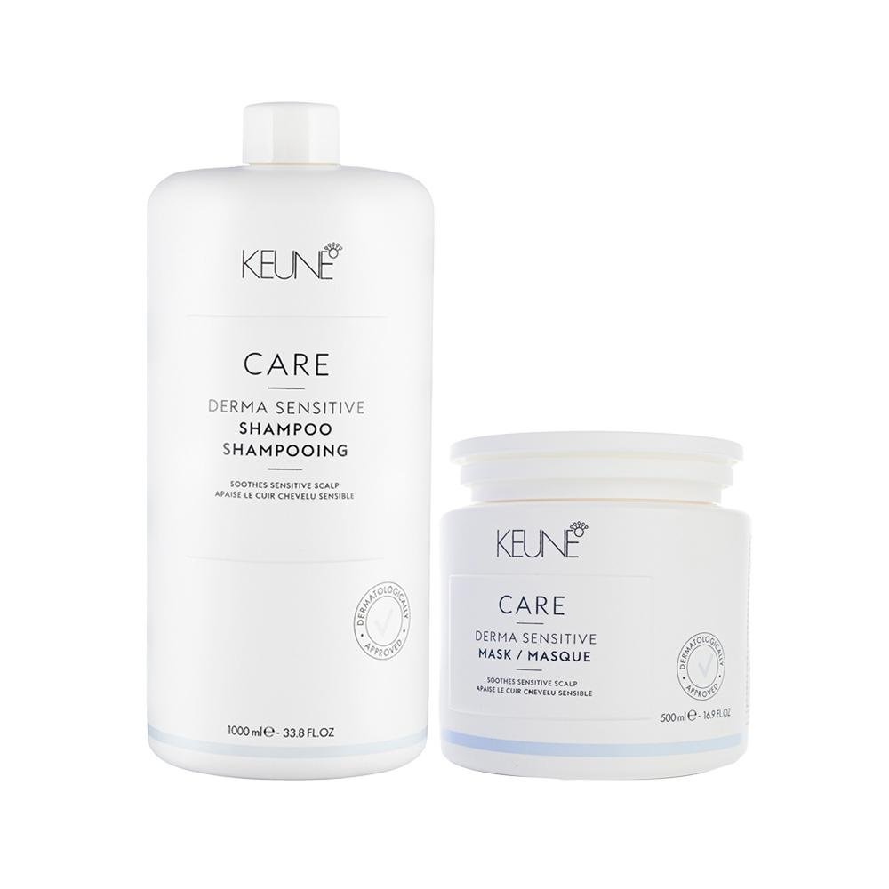 Kit Capilar Keune Derma Sensitive - Shampoo e Mascara de Hidratação 500 ml ÚNICO 1