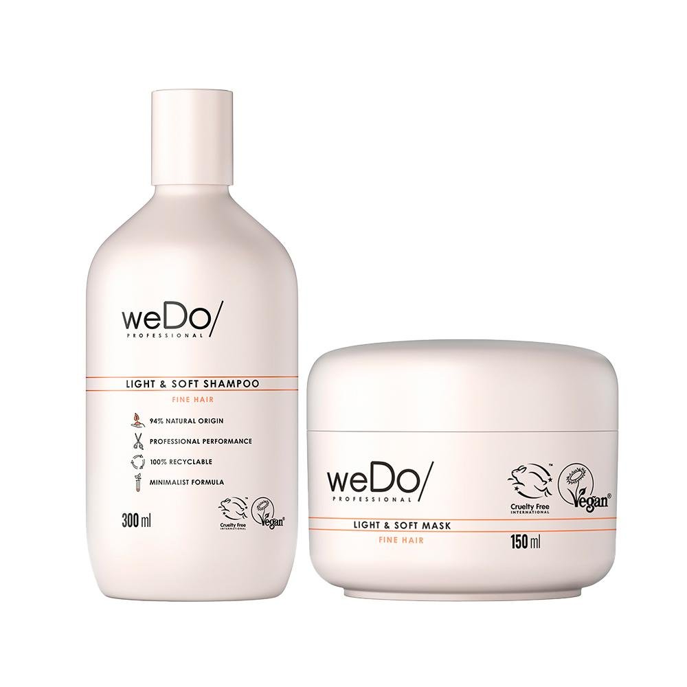 Kit WeDo Profissional Light&Soft - Shampoo e Máscara Antifizz 150 ml