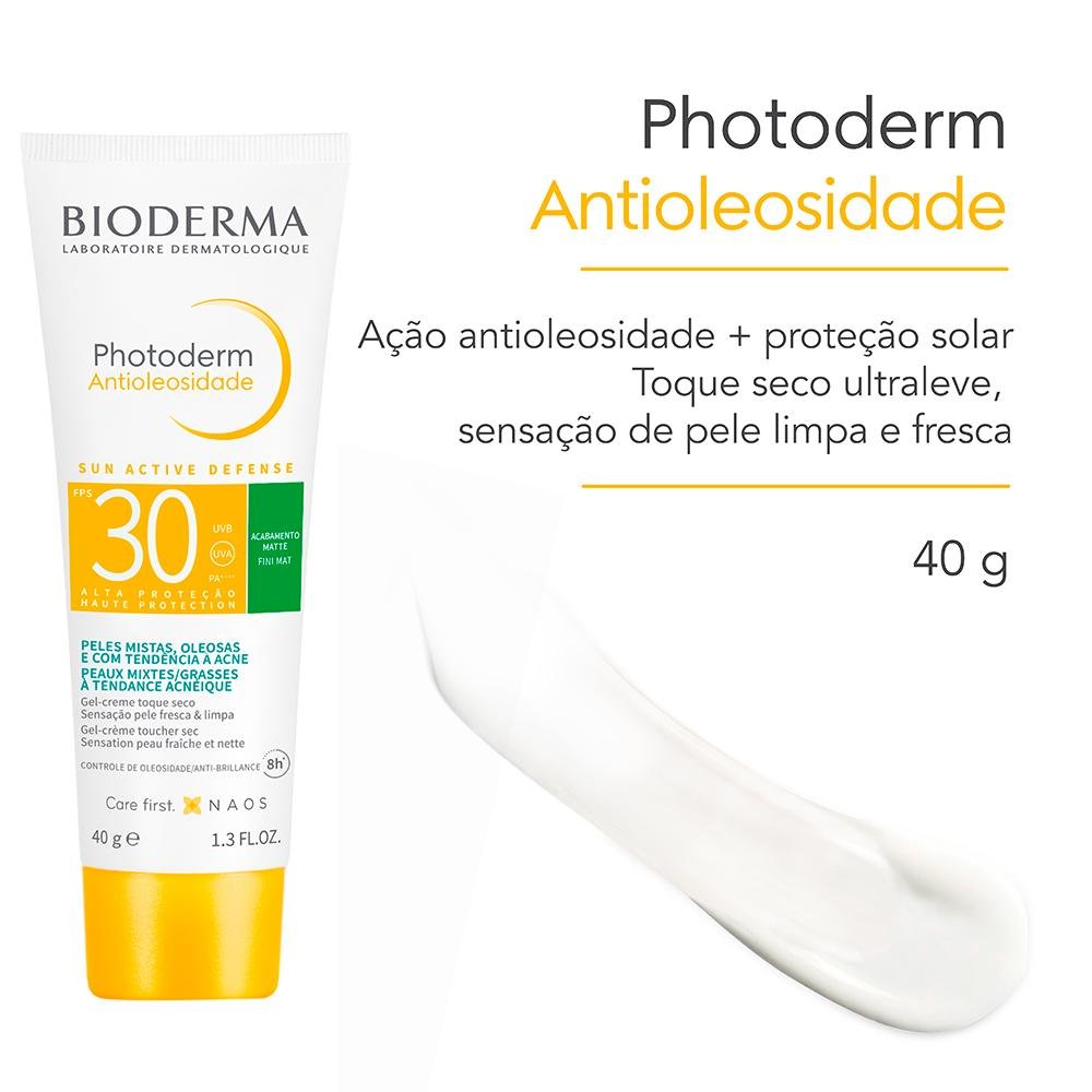 Bioderma Photoderm Antioleosidade Protetor Solar Facial FPS30 40g 40g 2