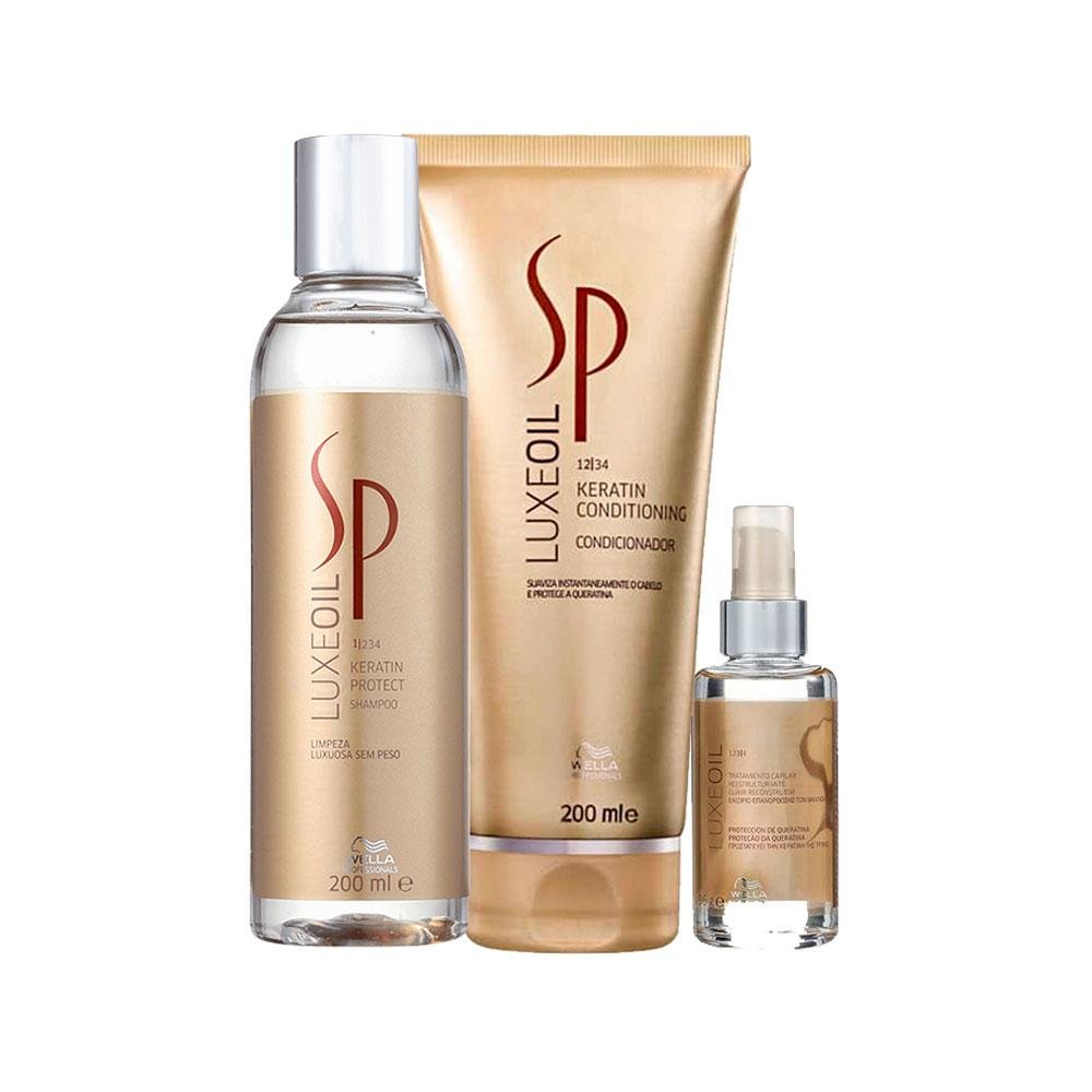 Kit SP System Professional Luxe Oil Keratin Shampoo e Condicionador e