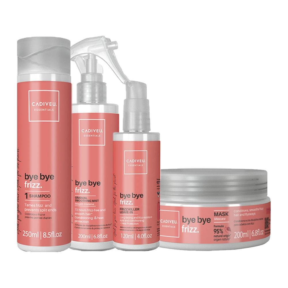 Kit Cadiveu Bye Bye Frizz - Shampoo E Máscara E 2 Leave-In ÚNICO 1