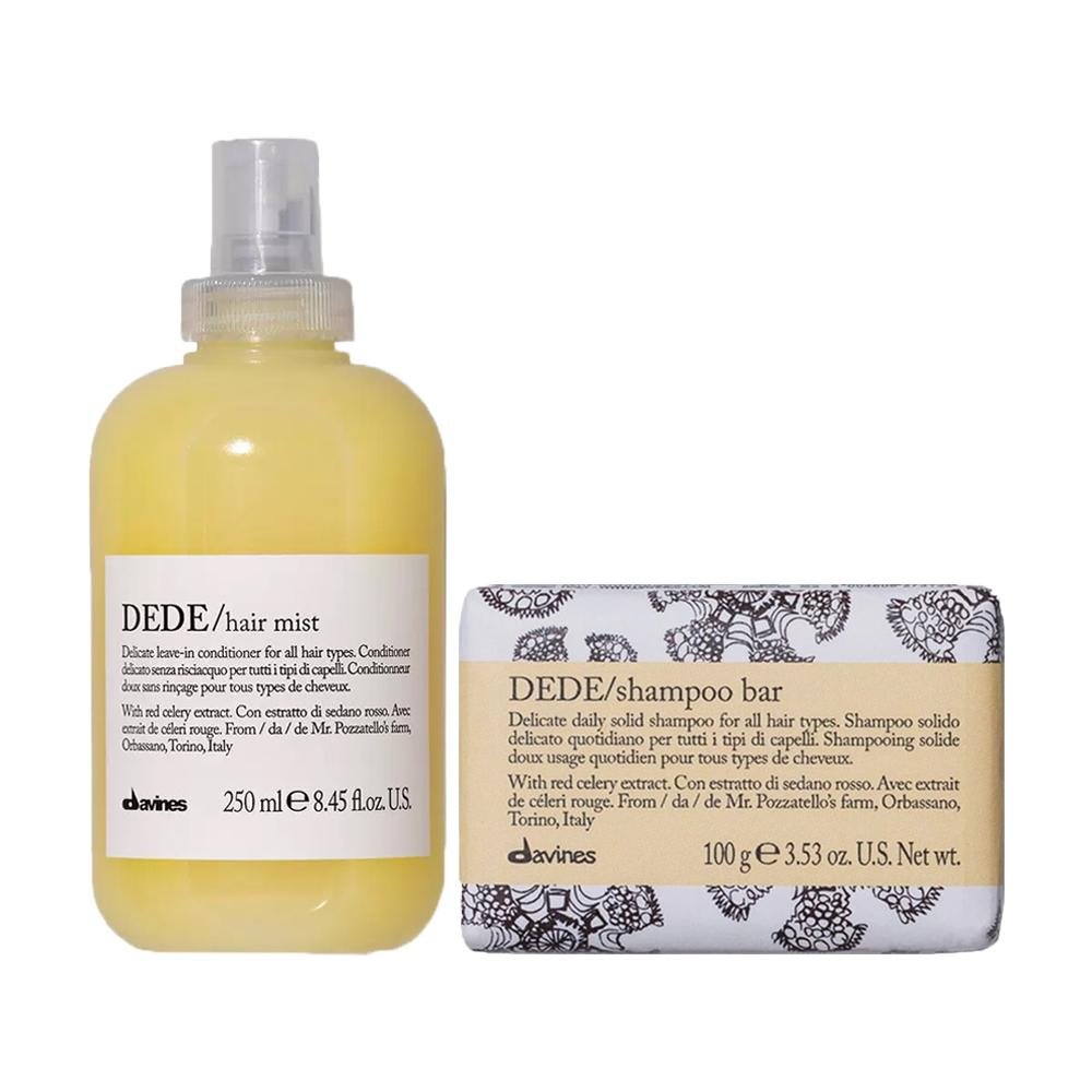 Kit Davines Essential HairCare Dede - Shampoo em Barra e Condicionador Mist ÚNICO 1