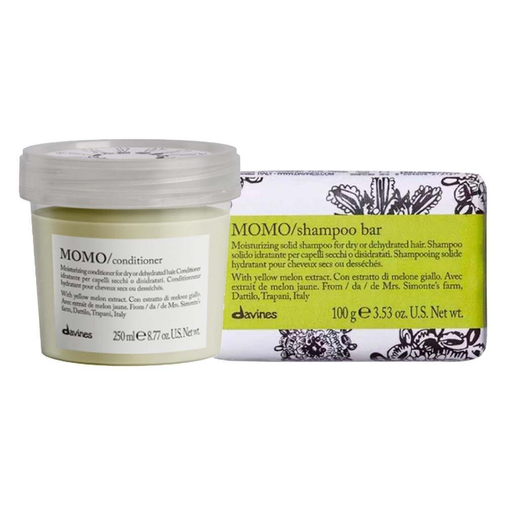 Kit Davines Essential HairCare Momo - Shampoo em Barra e Condicionador ÚNICO 1