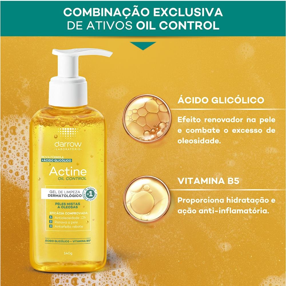 Darrow Actine Oil Control Gel de Limpeza Facial 60g 60g 5