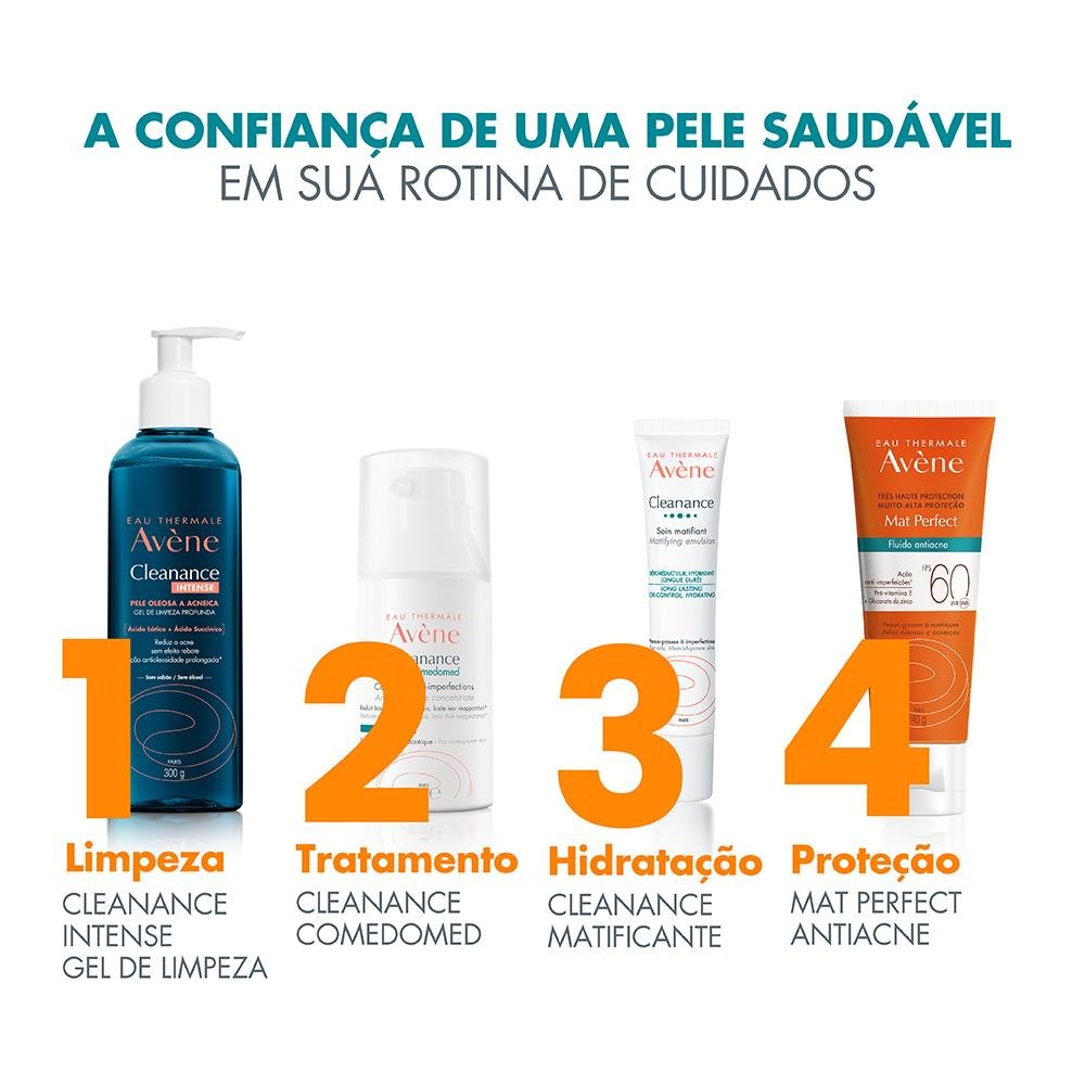 Avène Eau Thermale Mat Perfect FPS60 Protetor Solar Facial Anti-Acne 40g 40g 9