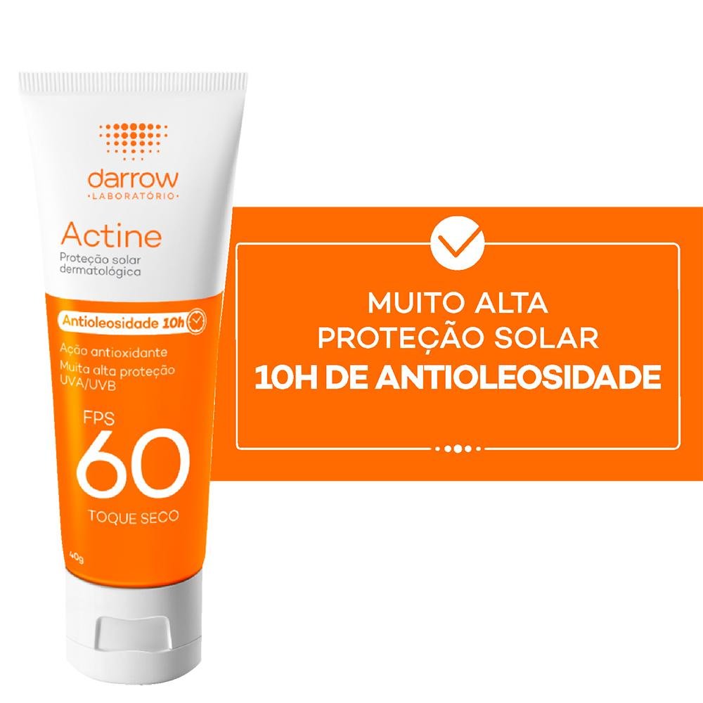 Darrow Actine FPS60 Protetor Solar Facial 40g 40g 3
