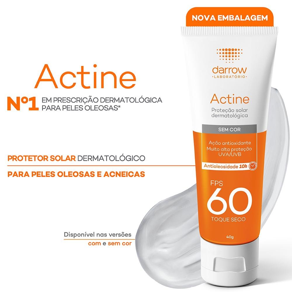 Darrow Actine FPS60 Protetor Solar Facial 40g 40g 5
