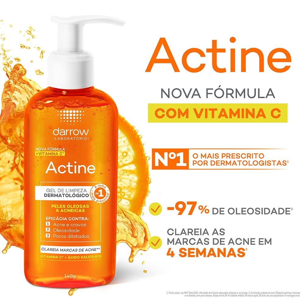Darrow Actine Gel Facial de Limpeza 140g 140g 4