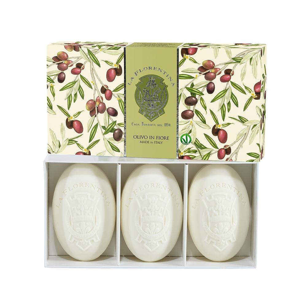 Kit La Florentina Folha de Oliveira Sabonete em Barra 3x150g ÚNICO 1