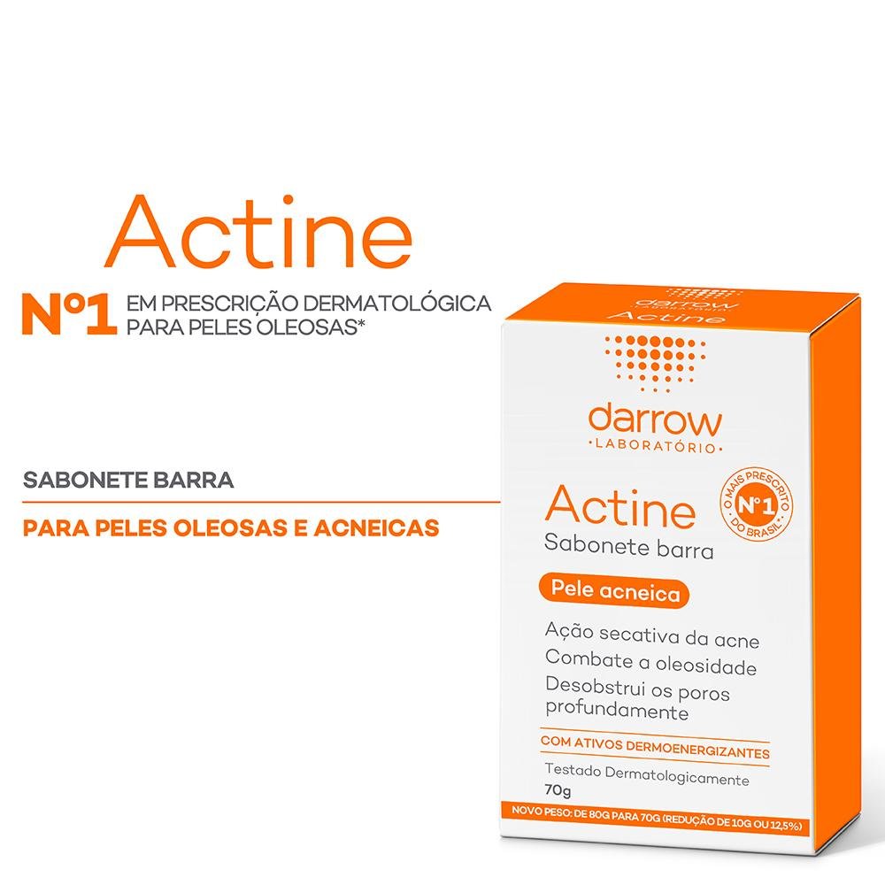 Darrow Actine Sabonete em Barra Facial 70g 70g 3