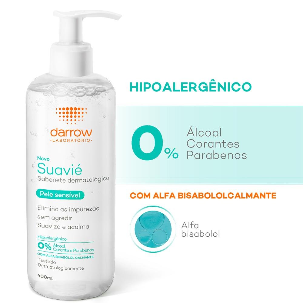 Darrow Suavié Sabonete Líquido Facial para Pele Sensível 400ml 400ml 7