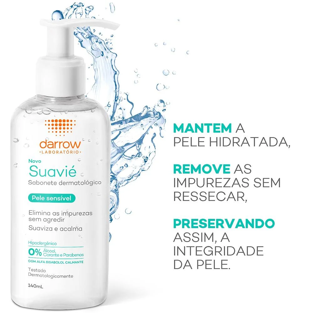 Darrow Suavié Sabonete Líquido Facial para Pele Sensível 140ml 140ml 5