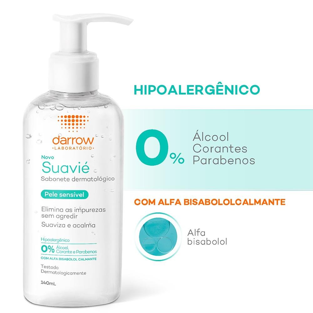 Darrow Suavié Sabonete Líquido Facial para Pele Sensível 140ml 140ml 7