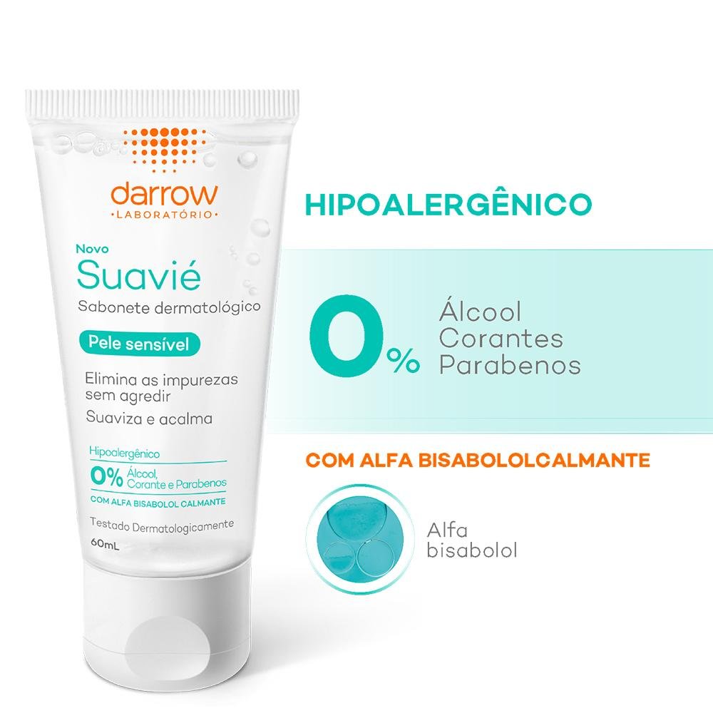 Darrow Suavié Sabonete Líquido Facial para Pele Sensível 60ml 60ml 7