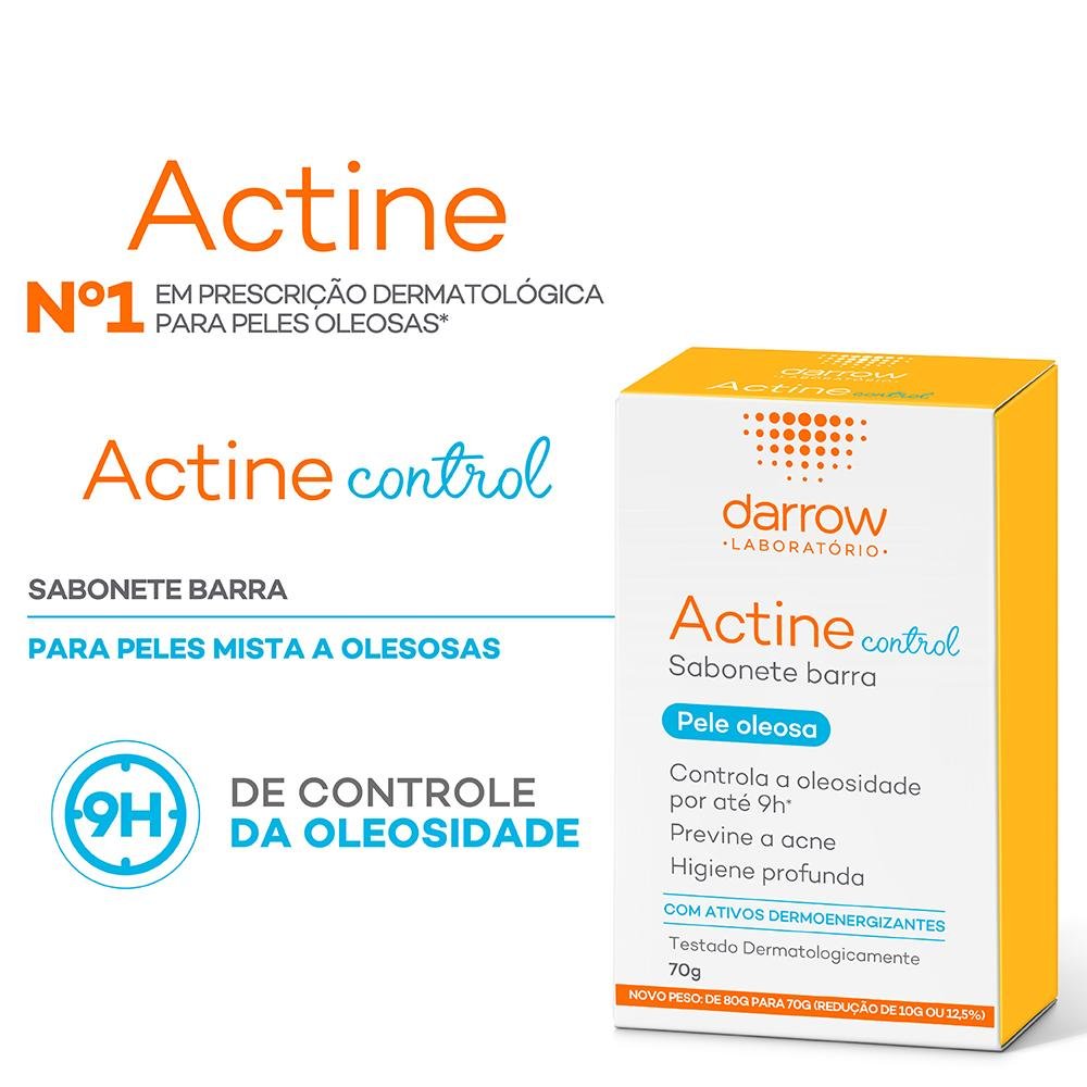 Darrow Actine Control Sabonete em Barra Facial 70g 70g 3