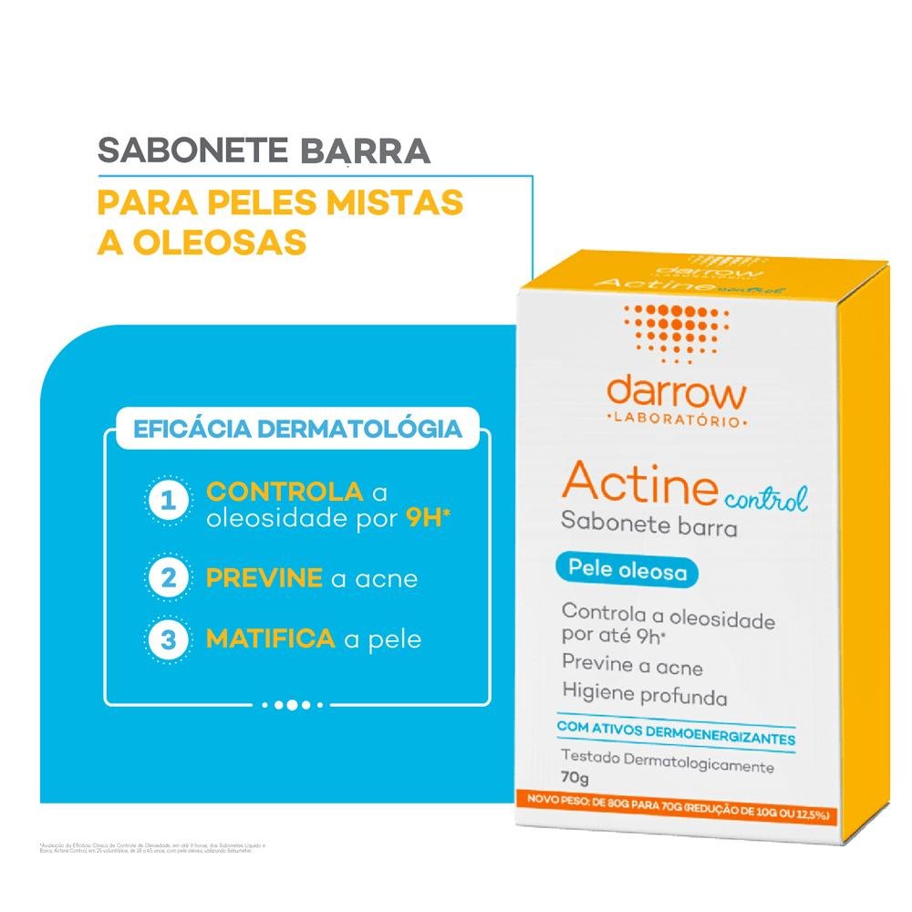 Darrow Actine Control Sabonete em Barra Facial 70g 70g 5