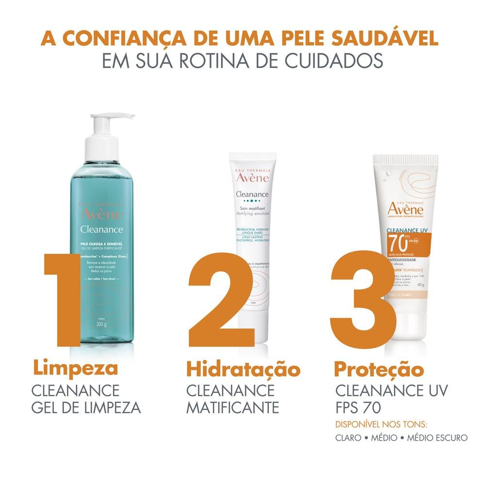 Avène Cleanance UV Protetor Solar Facial FPS70 Tom 2 Médio 40g Tom 2 Médio 11