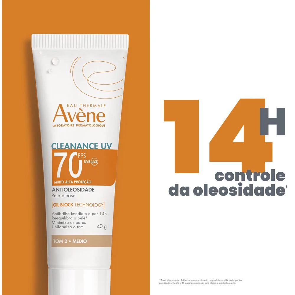 Avène Cleanance UV Protetor Solar Facial FPS70 Tom 2 Médio 40g Tom 2 Médio 4