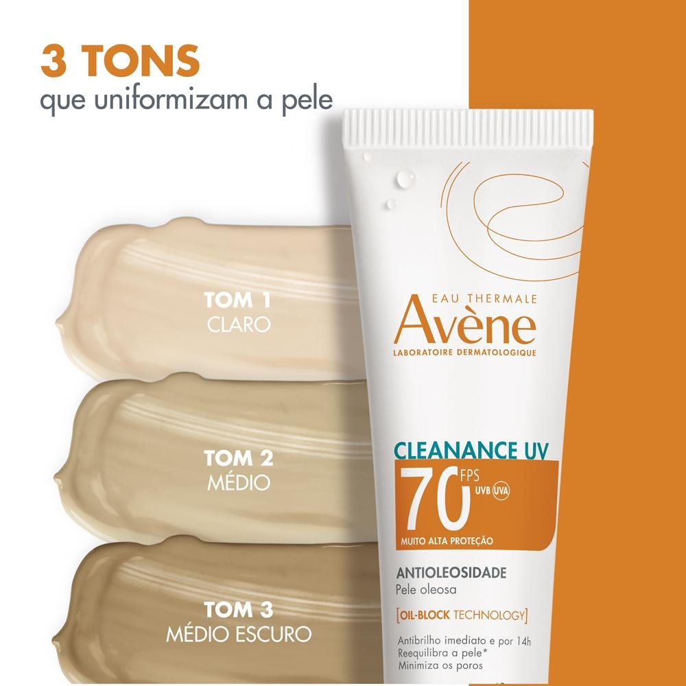 Avène Cleanance UV Protetor Solar Facial FPS70 Tom 2 Médio 40g Tom 2 Médio 9