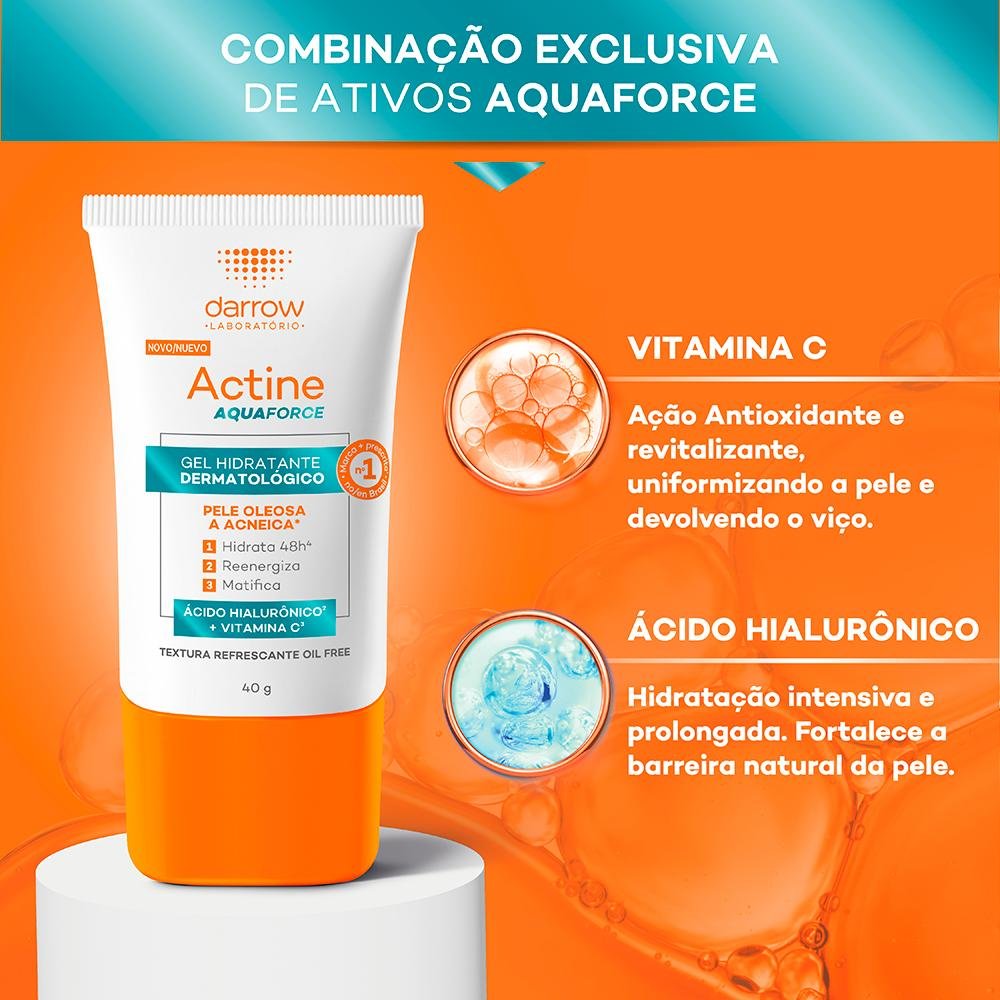 Darrow Actine Aquaforce Gel Hidratante Facial 40g 40g 5
