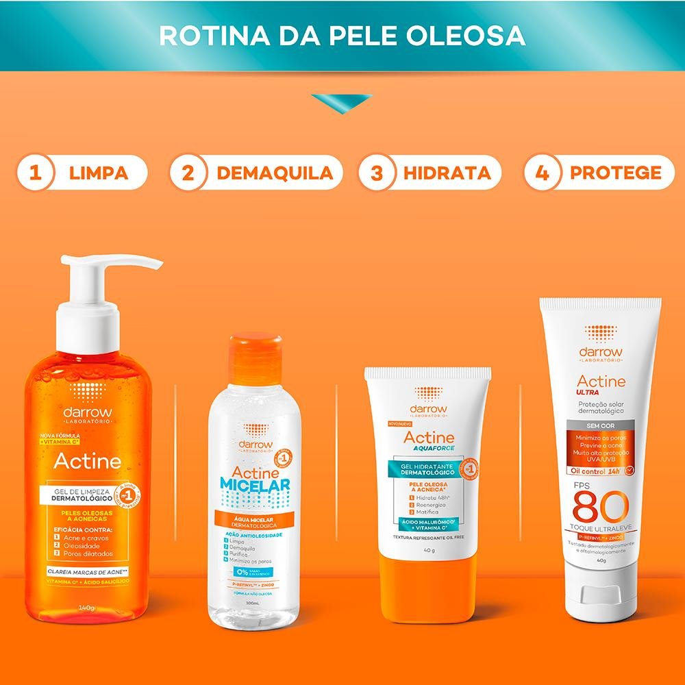 Darrow Actine Aquaforce Gel Hidratante Facial 40g 40g 9