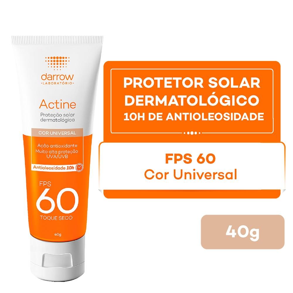 Darrow Actine Protetor Solar Facial FPS60 Cor Universal 40g Cor Universal 2