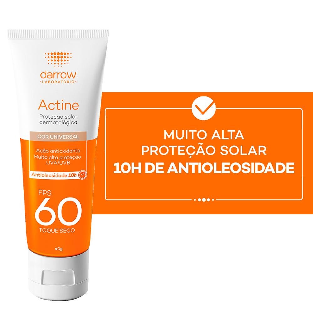 Darrow Actine Protetor Solar Facial FPS60 Cor Universal 40g Cor Universal 3