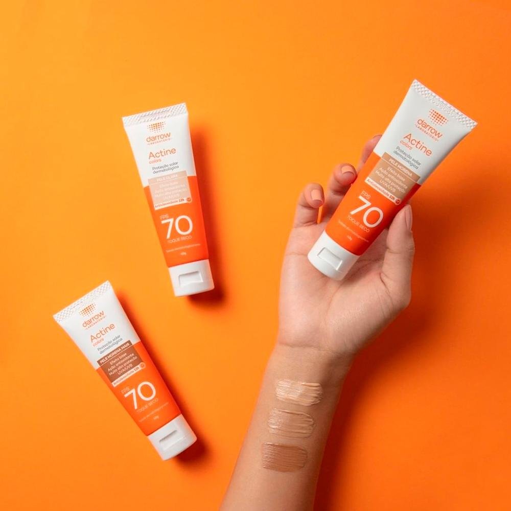 Darrow Actine Colors Protetor Solar Facial FPS70 Pele Clara 40g Pele Clara 7