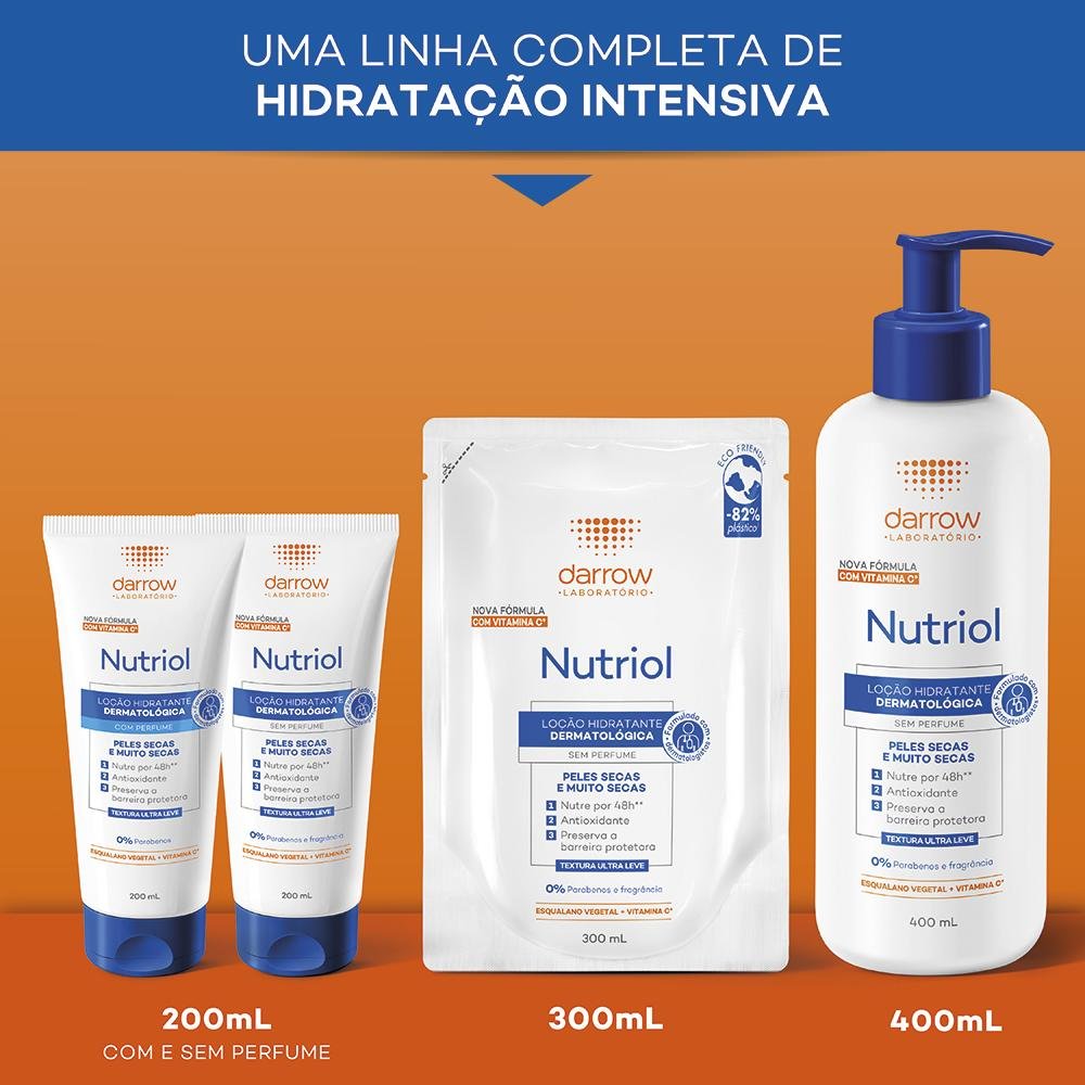 Darrow Nutriol Loção Hidratante Corporal Sem Perfume 200ml 200ml 8