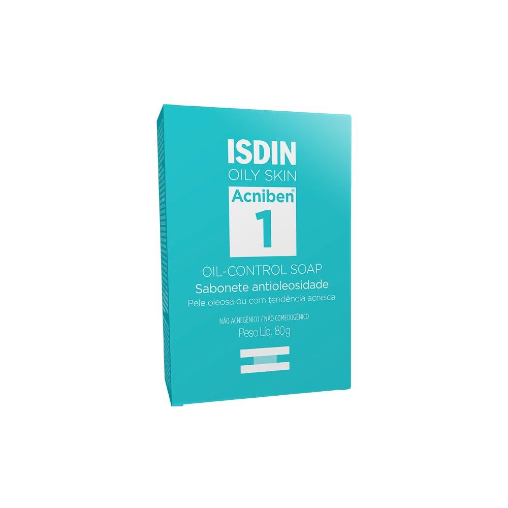 Isdin Oily Skin Acniben 1 Sabonete em Barra Antioleosidade 80g