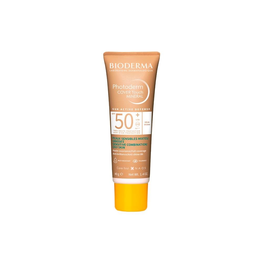 Bioderma Photoderm Nude Touch Mineral FPS 50+ Escuro Protetor Solar Facial Natural 40ml Natural 1