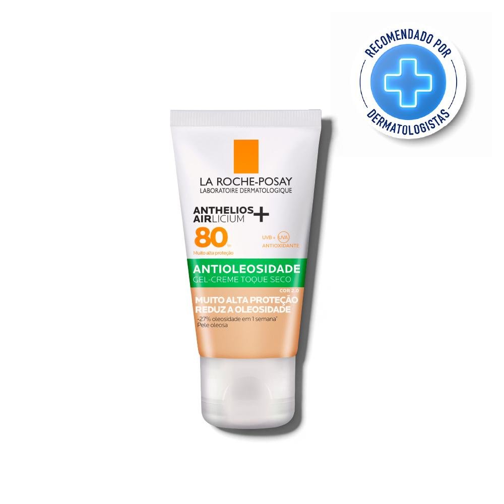 La Roche-Posay Anthelios Airlicium FPS 80 2.0 Protetor Solar Facial Antioleosidade 40g Cor 2.0 2