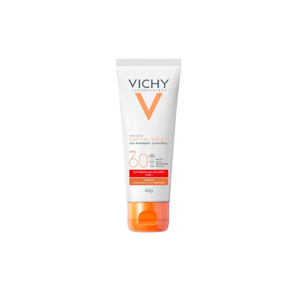 Vichy Capital Soleil UV-Pigment Control FPS60 4.0 Protetor Solar Facial Antimanchas 40g 4.0 1