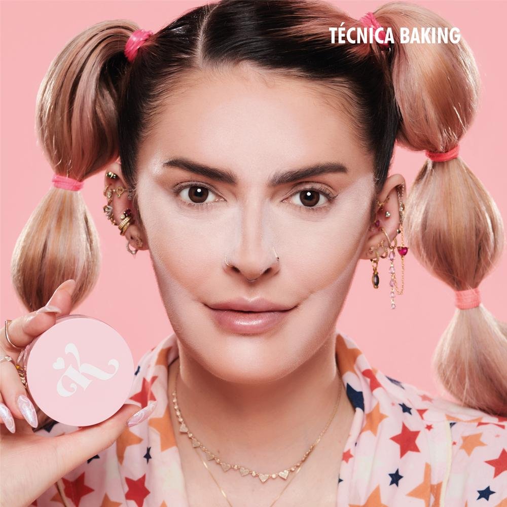 Karen Bachini Beauty Rosa Pink Powder Pó Solto Translúcido Matte 12G Rosa 4