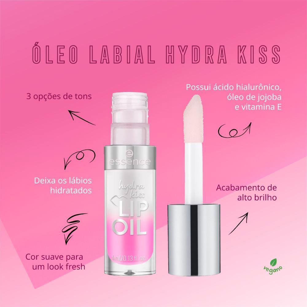 Essence Hydra Kiss 01 Kiss From a Rose Óleo Labial Cintilante 4ml 01 Kiss From a Rose 5