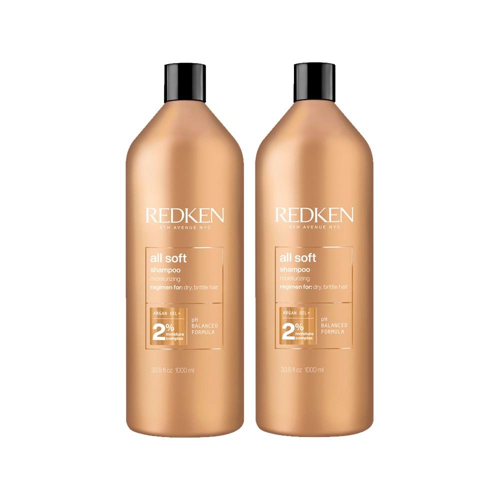 Kit Redken All Soft - Shampoo 1000 ml - 2 Unidades ÚNICO 1