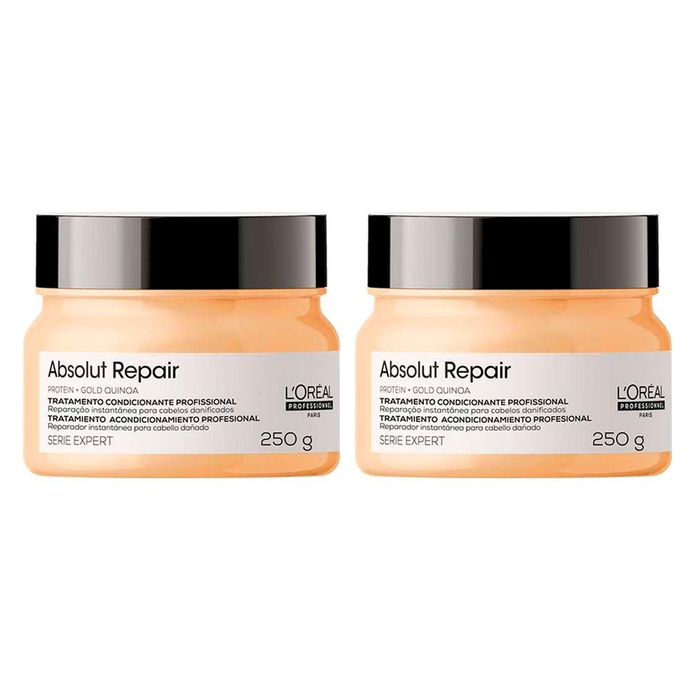 Kit L'Oréal Professionnel Serie Expert Absolut Repair Gold Quinoa - Máscara de Reparação 250g - 2 Unidades