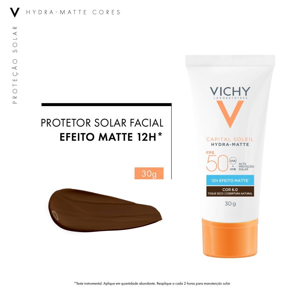 Vichy Capital -Matte Protetor Solar Facial Fps 50 30g Cor 6.0 3