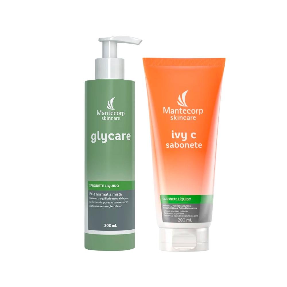 Kit Facial Mantecorp Ivy C - Gel Rejuvenescedor Vitamina C 30g e Sabonete Líquido Limpeza 200ml