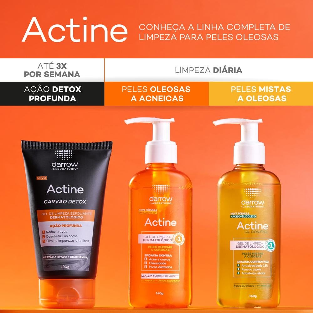 Darrow Actine Carvão Detox Gel De Limpeza Esfoliante 100g ÚNICO 8