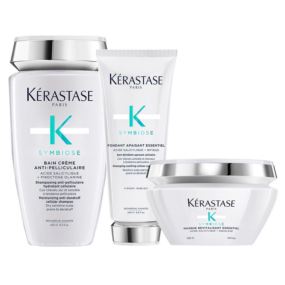 Kit Kérastase Symbiose - Shampoo Bain Crème e Condicionador e Máscara de Nutrição 200ml